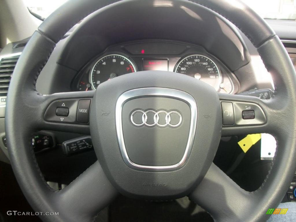 2009 Audi Q5 3.2 Premium quattro Black Steering Wheel Photo #46833435