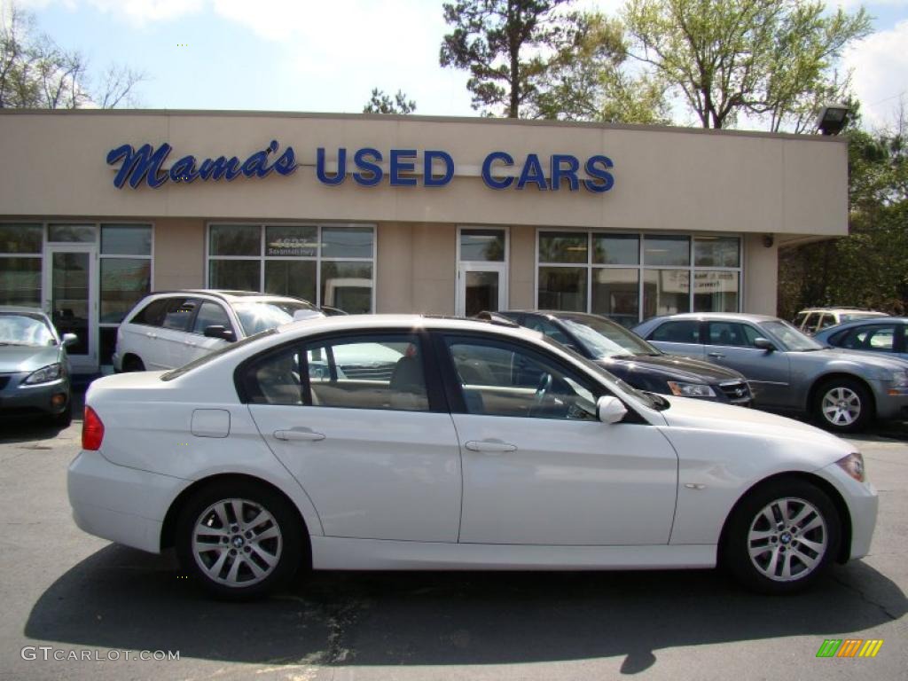 2006 3 Series 325i Sedan - Alpine White / Beige photo #1