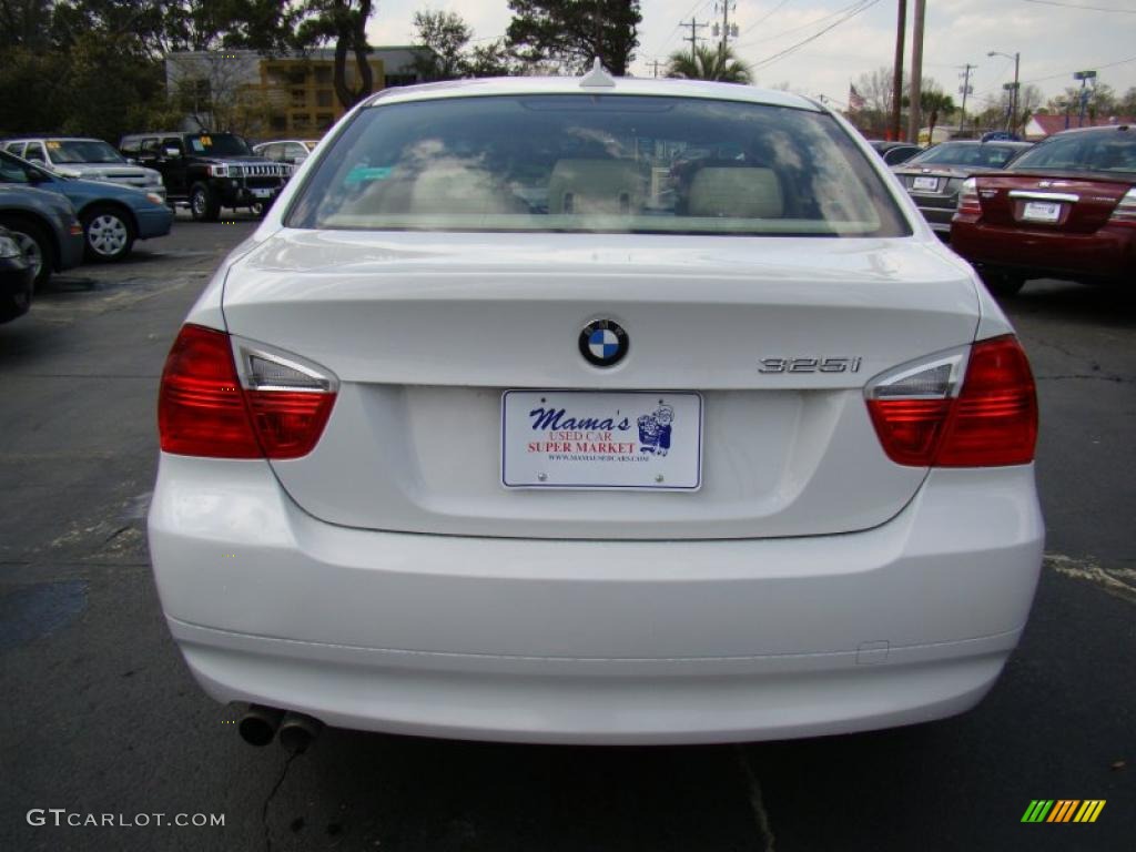 2006 3 Series 325i Sedan - Alpine White / Beige photo #7