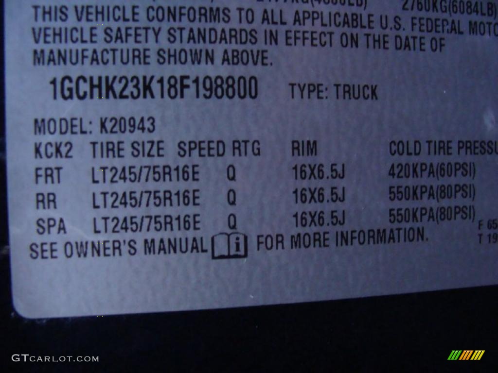2008 Silverado 2500HD LT Crew Cab 4x4 - Dark Blue Metallic / Ebony Black photo #16