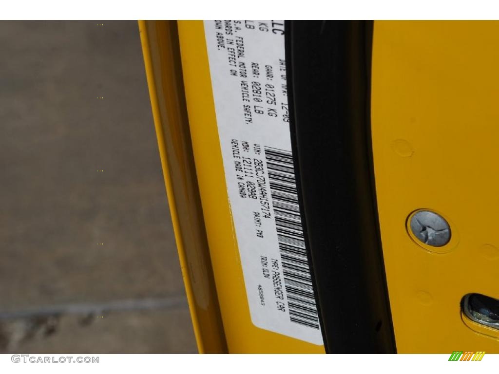 2010 Challenger Color Code PYB for Detonator Yellow Photo #46834953