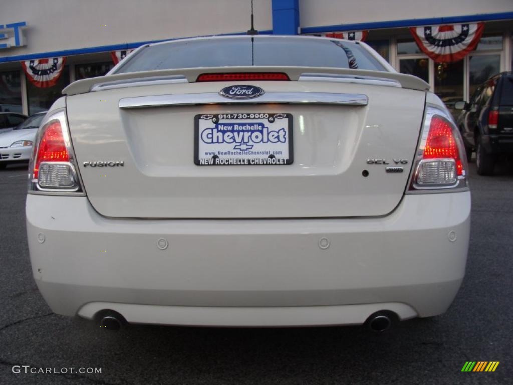 2008 Fusion SEL V6 AWD - White Suede / Charcoal Black photo #5