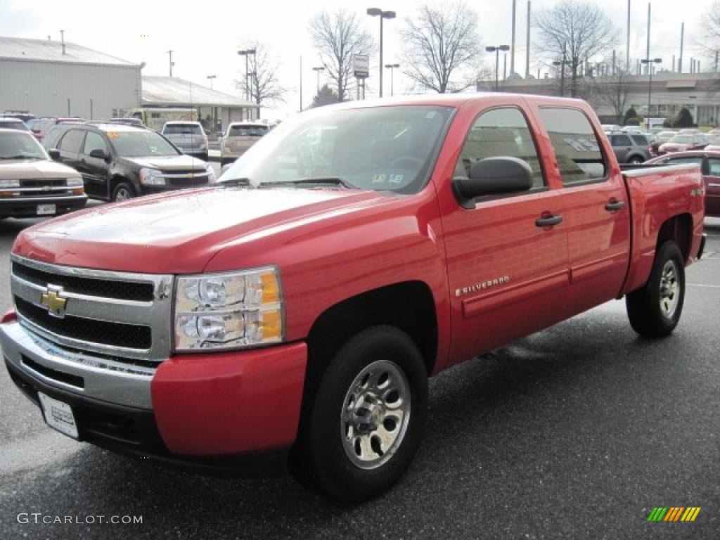 2009 Silverado 1500 LT Crew Cab 4x4 - Victory Red / Ebony photo #3