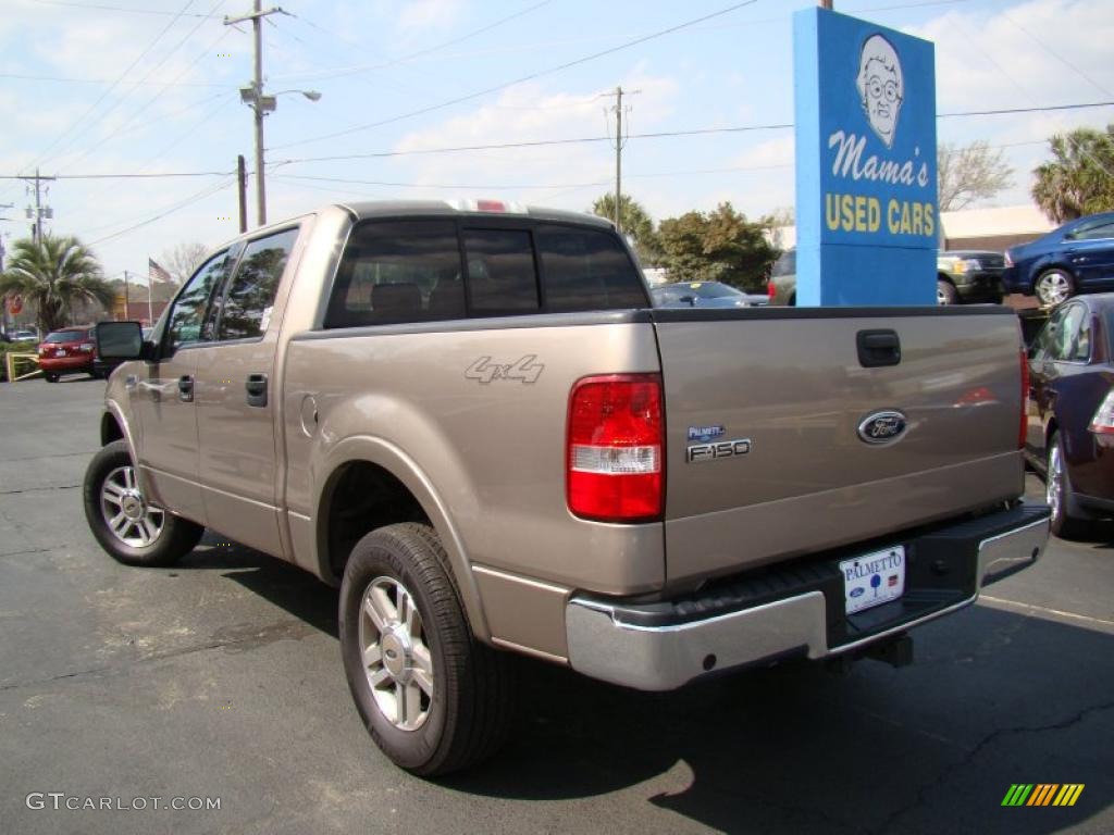 2004 F150 Lariat SuperCrew 4x4 - Arizona Beige Metallic / Tan photo #35