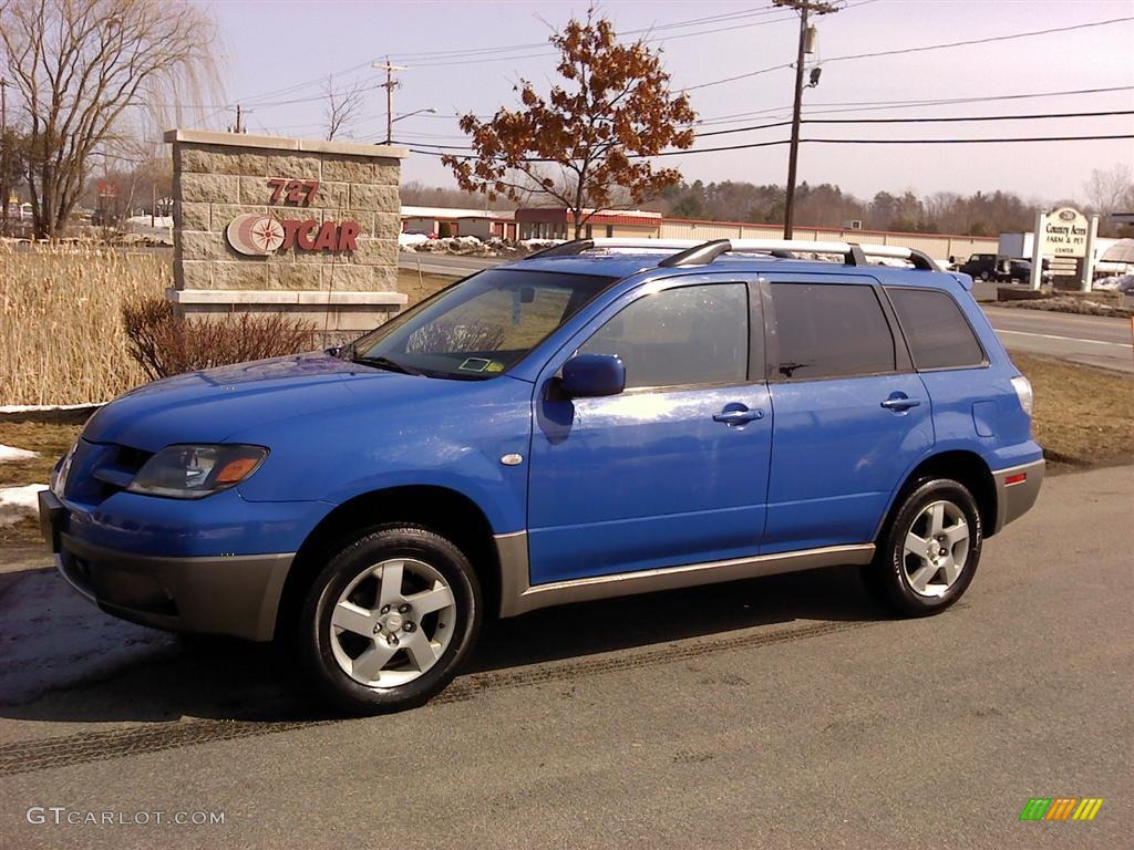 2003 Outlander XLS 4WD - Pacific Blue / Charcoal photo #1