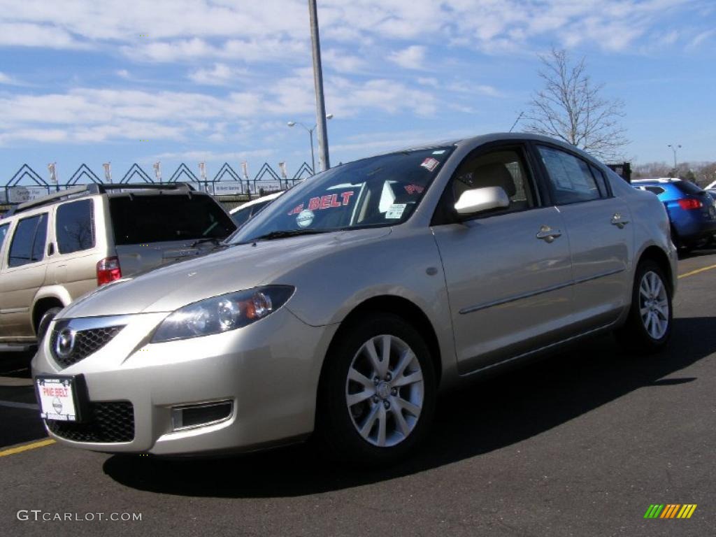 2007 MAZDA3 i Sport Sedan - Shimmering Sand Metallic / Beige photo #1