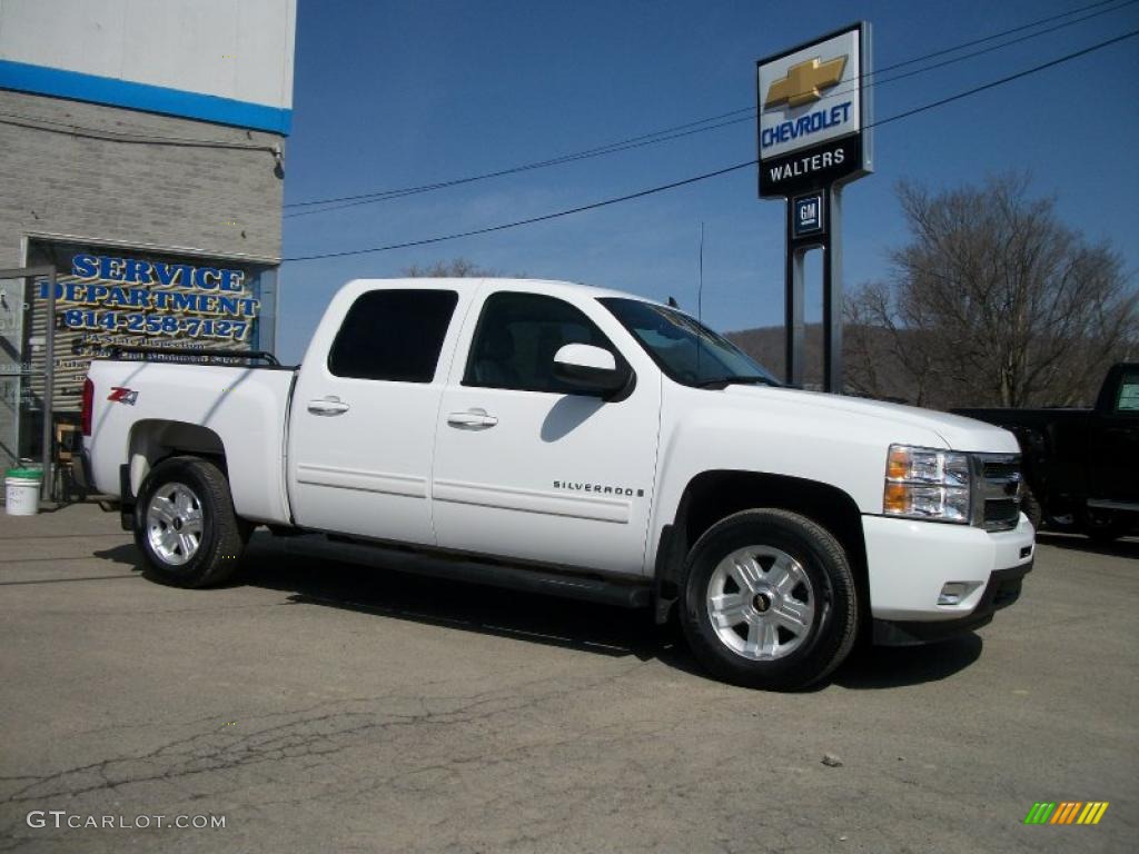 2009 Silverado 1500 LTZ Crew Cab 4x4 - Summit White / Ebony photo #1