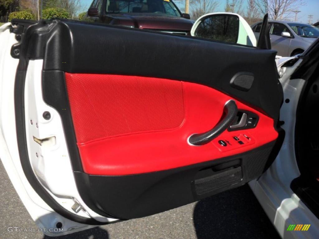 2007 Honda S2000 Roadster Black/Red Door Panel Photo #46838196