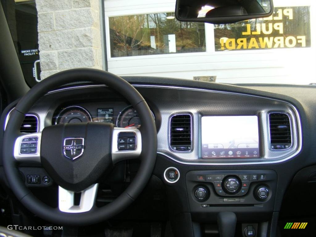 2011 Dodge Charger R/T Road & Track Black Dashboard Photo #46838529