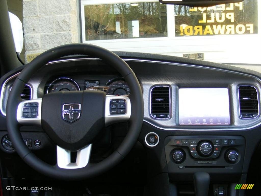 2011 Dodge Charger R/T Plus Black Dashboard Photo #46838742