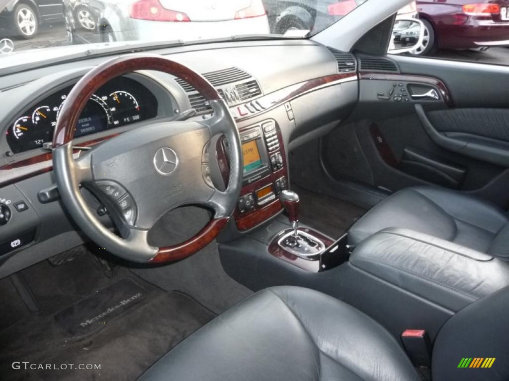 Charcoal Interior 2002 Mercedes-Benz S 500 Sedan Photo #46839405