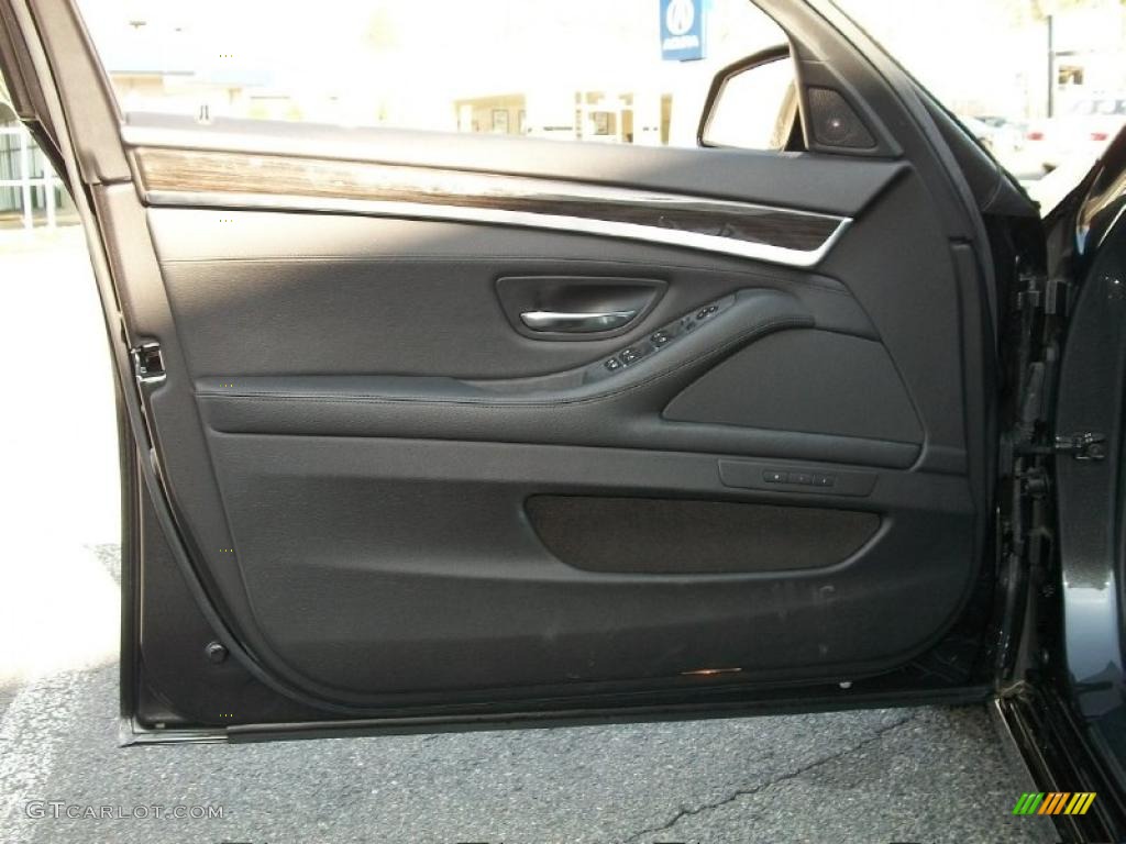2011 BMW 5 Series 550i Sedan Black Door Panel Photo #46839555