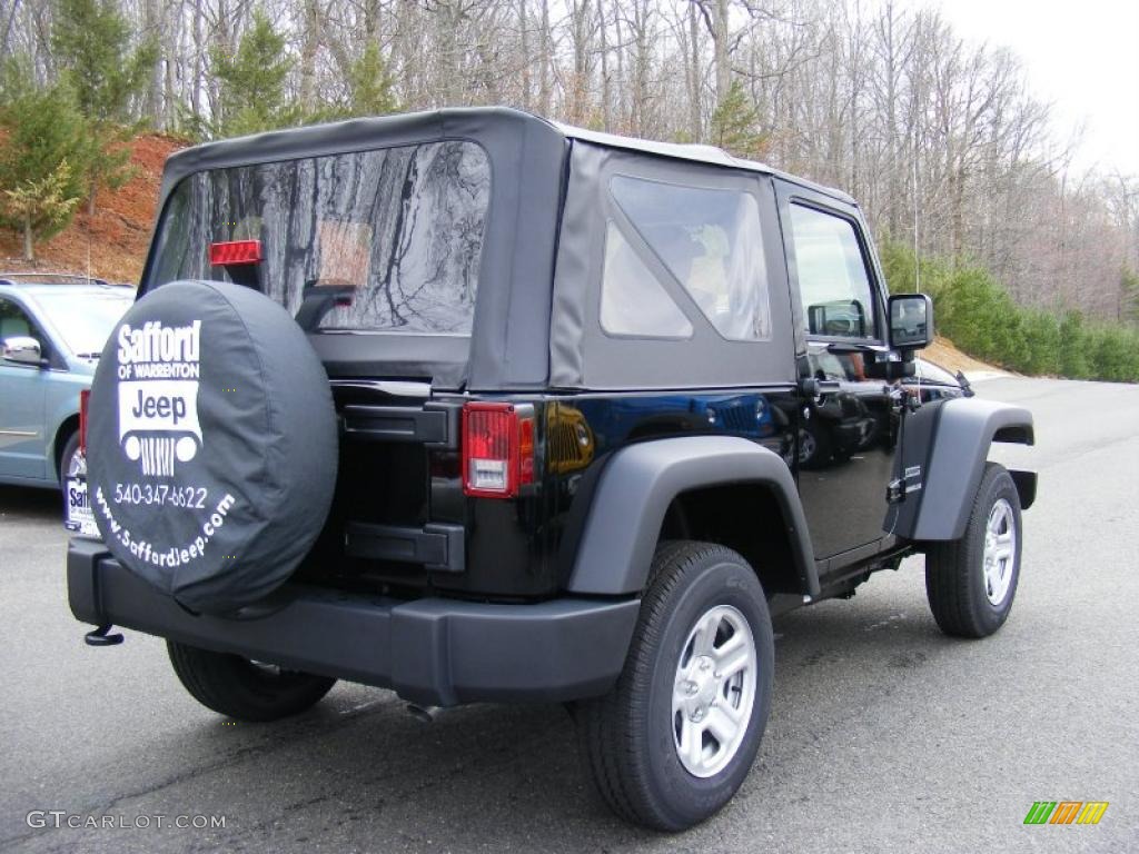 2011 Wrangler Sport 4x4 - Black / Black photo #3