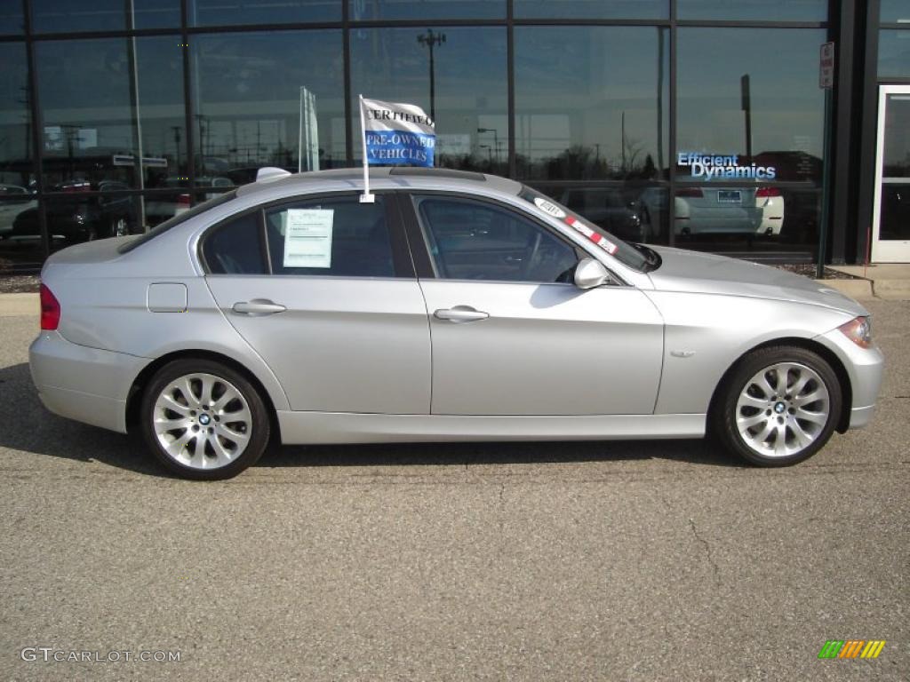 2008 3 Series 335xi Sedan - Titanium Silver Metallic / Black Dakota Leather photo #4