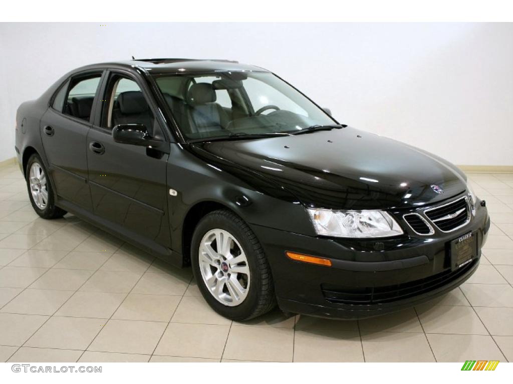 Black 2007 Saab 9-3 2.0T Sport Sedan Exterior Photo #46840836