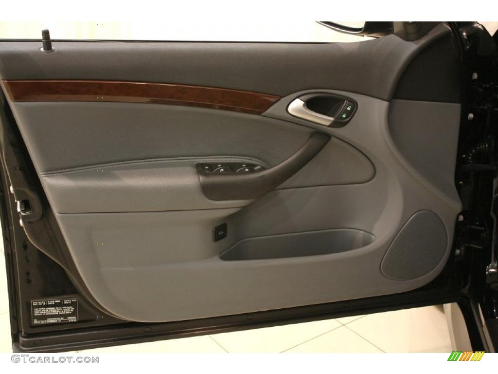 2007 Saab 9-3 2.0T Sport Sedan Black/Gray Door Panel Photo #46840878