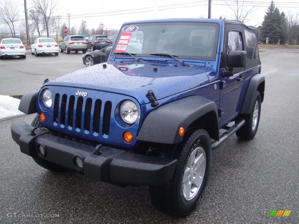 2009 Wrangler X 4x4 - Deep Water Blue Pearl Coat / Dark Slate Gray/Medium Slate Gray photo #1