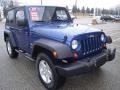 2009 Deep Water Blue Pearl Coat Jeep Wrangler X 4x4  photo #3