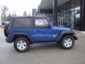 2009 Deep Water Blue Pearl Coat Jeep Wrangler X 4x4  photo #4
