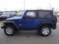 2009 Deep Water Blue Pearl Coat Jeep Wrangler X 4x4  photo #8