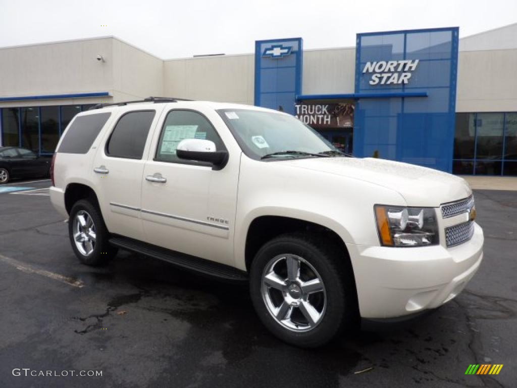 2011 Tahoe LTZ 4x4 - White Diamond Tricoat / Light Cashmere/Dark Cashmere photo #1