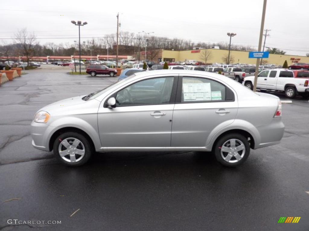 Ice Silver Metallic 2011 Chevrolet Aveo LT Sedan Exterior Photo #46844430