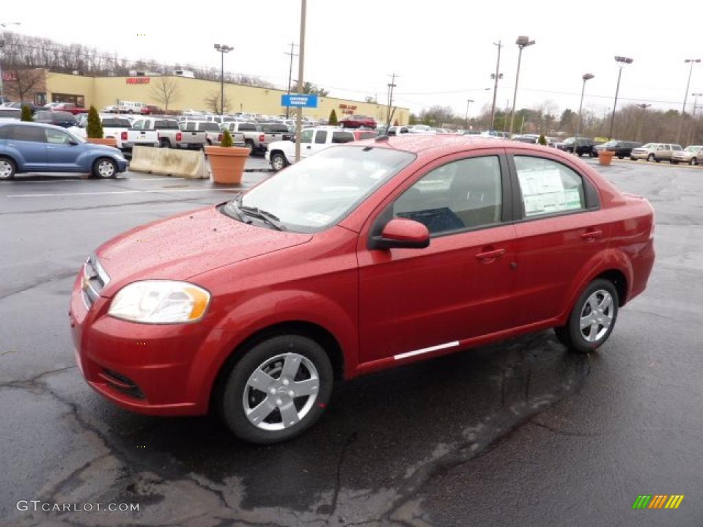 2011 Aveo LT Sedan - Sport Red / Charcoal photo #3