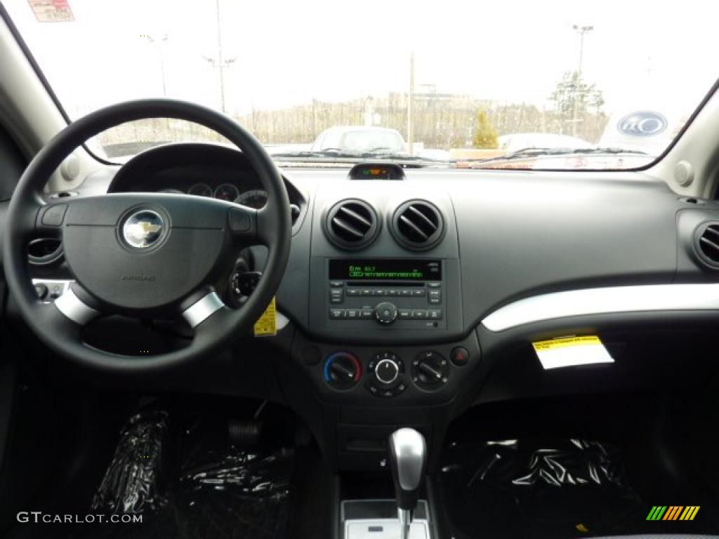 2011 Chevrolet Aveo LT Sedan Charcoal Dashboard Photo #46845372