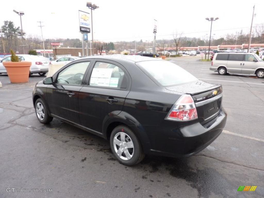Black Granite Metallic 2011 Chevrolet Aveo LT Sedan Exterior Photo #46845588