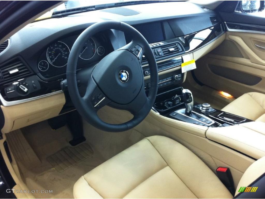 2011 5 Series 535i xDrive Sedan - Black Sapphire Metallic / Venetian Beige photo #6