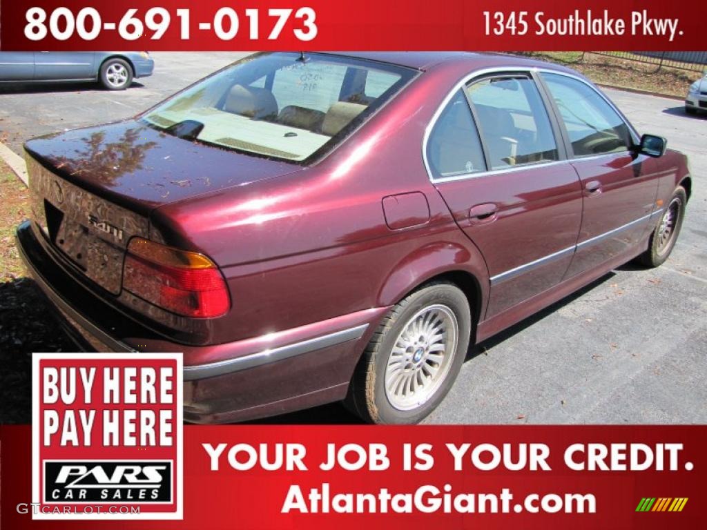 1998 5 Series 540i Sedan - Canyon Red Metallic / Beige photo #3