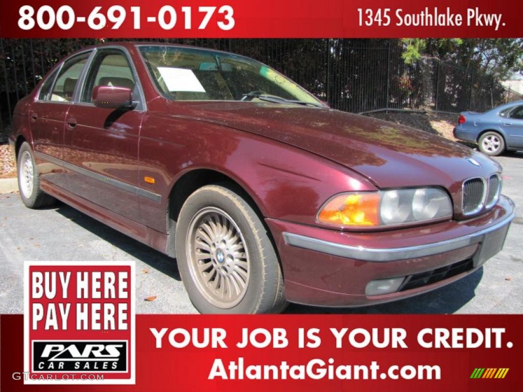 1998 5 Series 540i Sedan - Canyon Red Metallic / Beige photo #4