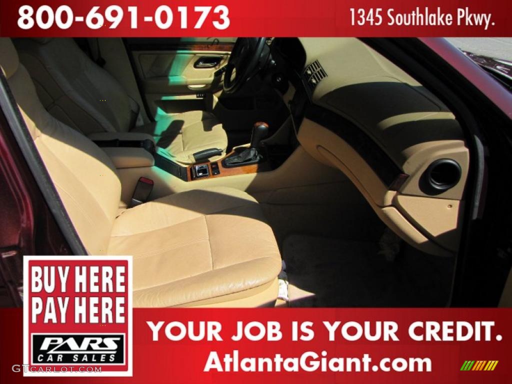 1998 5 Series 540i Sedan - Canyon Red Metallic / Beige photo #8