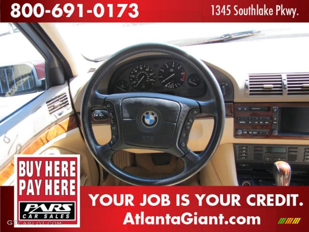 1998 5 Series 540i Sedan - Canyon Red Metallic / Beige photo #10