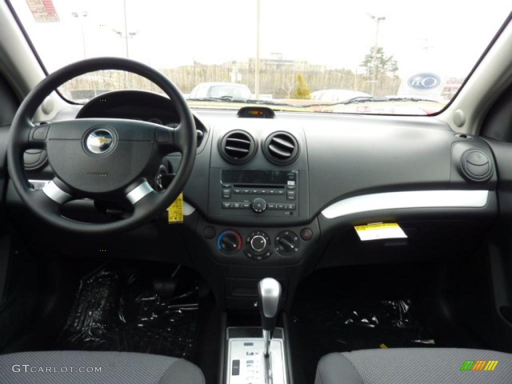 2011 Chevrolet Aveo LT Sedan Charcoal Dashboard Photo #46847091