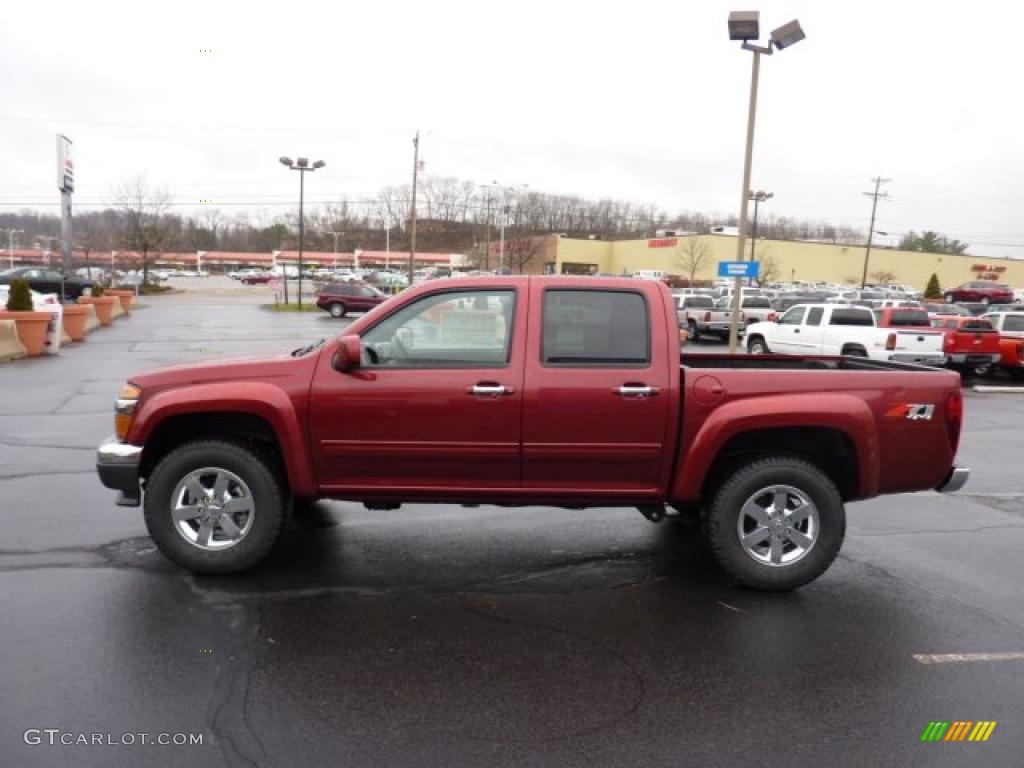 Cardinal Red Metallic 2011 Chevrolet Colorado LT Crew Cab 4x4 Exterior Photo #46847883