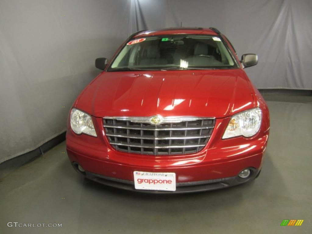 2008 Pacifica Touring AWD - Inferno Red Crystal Pearlcoat / Pastel Slate Gray photo #2