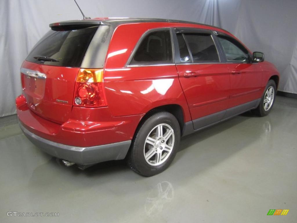 2008 Pacifica Touring AWD - Inferno Red Crystal Pearlcoat / Pastel Slate Gray photo #11