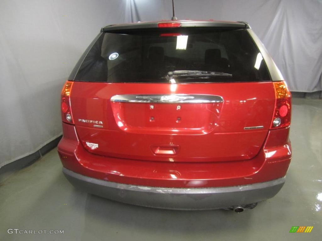 2008 Pacifica Touring AWD - Inferno Red Crystal Pearlcoat / Pastel Slate Gray photo #12
