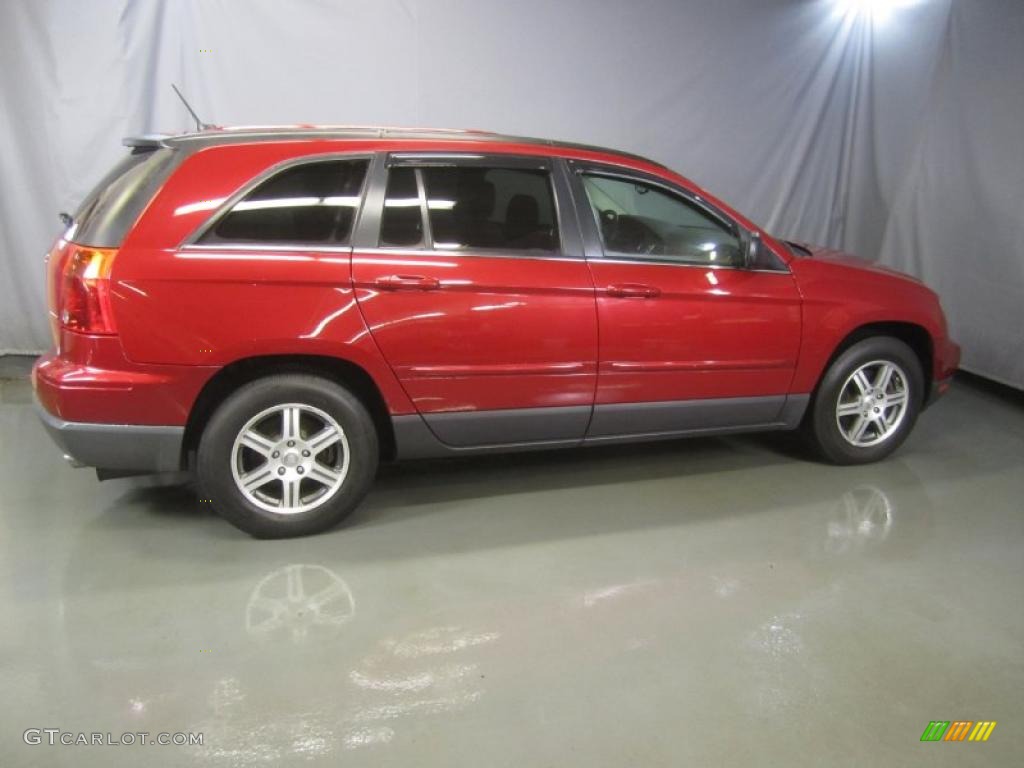 2008 Pacifica Touring AWD - Inferno Red Crystal Pearlcoat / Pastel Slate Gray photo #13