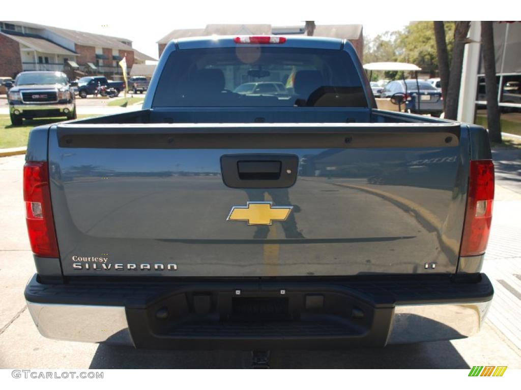 2009 Silverado 1500 LT Crew Cab - Blue Granite Metallic / Light Titanium photo #2