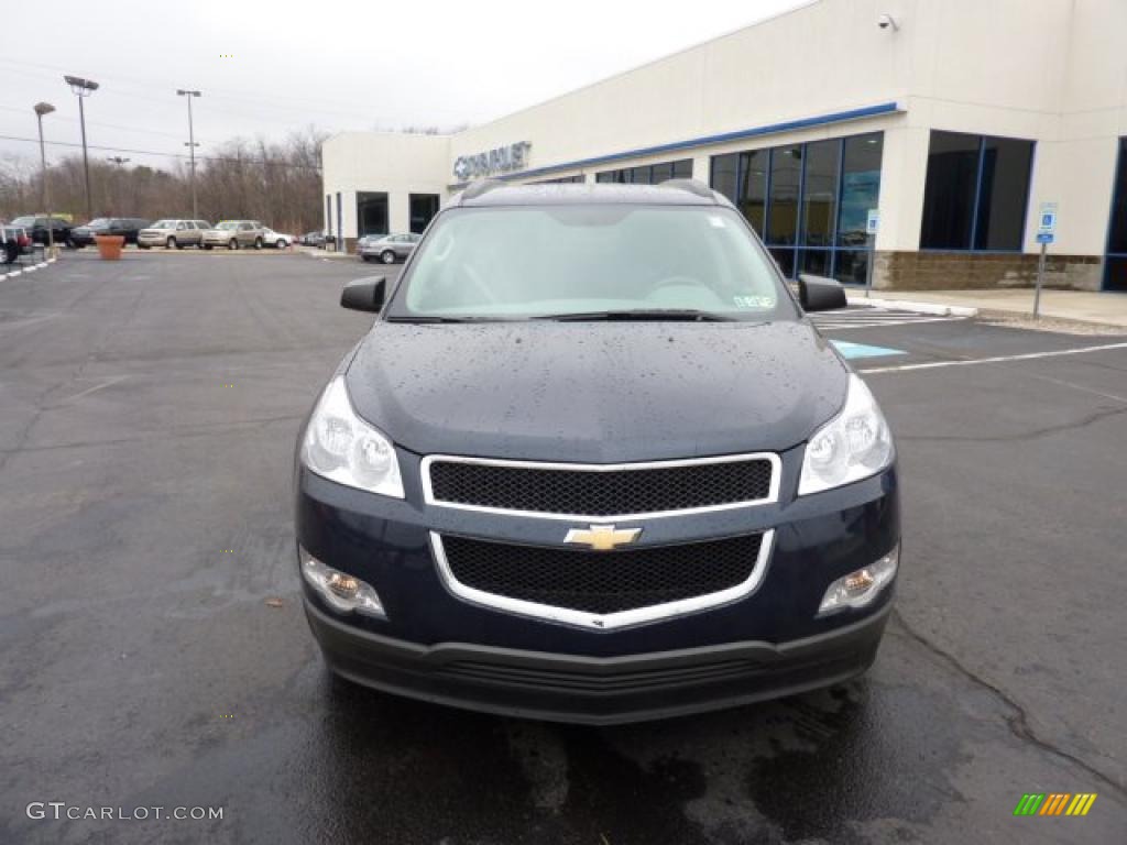 2011 Traverse LS - Dark Blue Metallic / Dark Gray/Light Gray photo #2