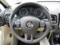 Cornsilk Beige 2011 Volkswagen Touareg VR6 FSI Sport 4XMotion Steering Wheel
