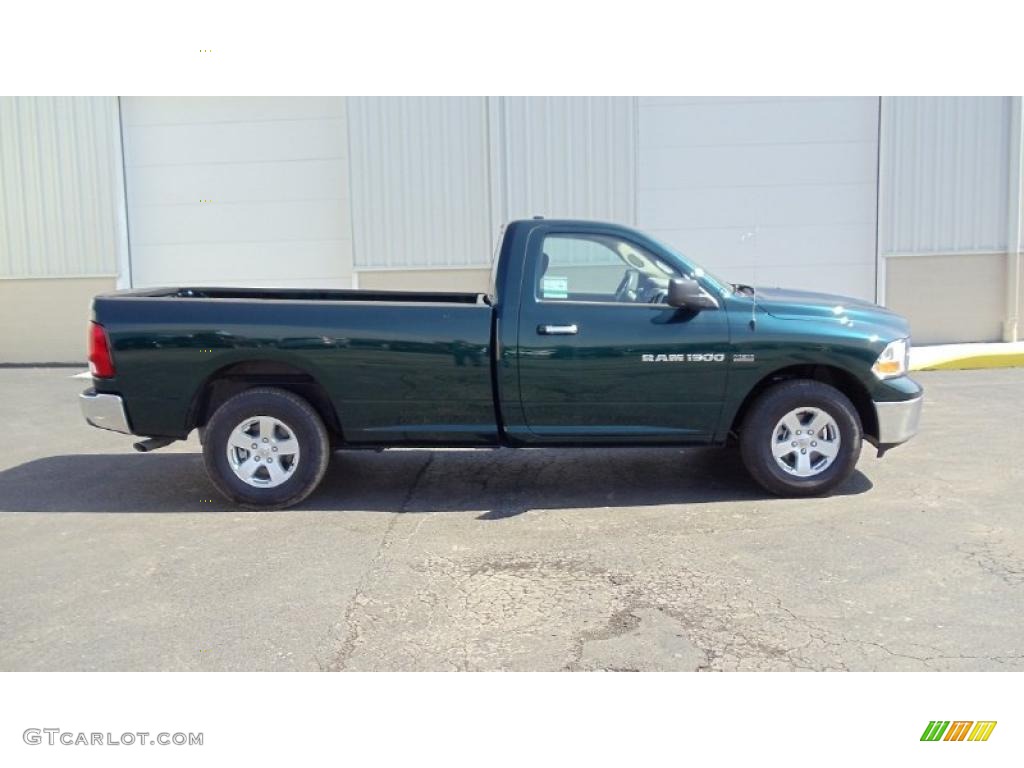 2011 Ram 1500 SLT Regular Cab 4x4 - Hunter Green Pearl / Dark Slate Gray/Medium Graystone photo #8