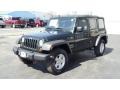 2011 Natural Green Pearl Jeep Wrangler Unlimited Sport 4x4  photo #1