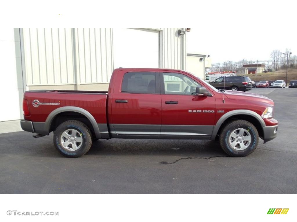 2011 Ram 1500 SLT Outdoorsman Crew Cab 4x4 - Deep Cherry Red Crystal Pearl / Dark Slate Gray/Medium Graystone photo #7