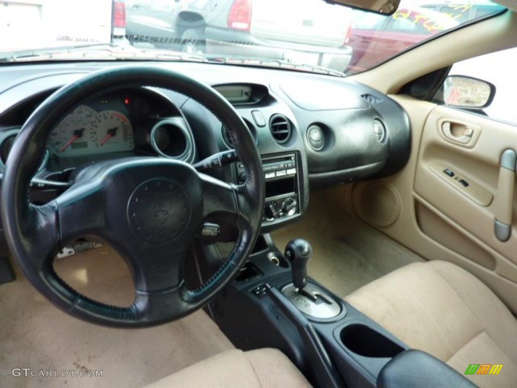 Beige/Black Interior 2002 Mitsubishi Eclipse RS Coupe Photo #46854829