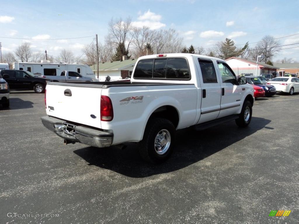 1999 F250 Super Duty Lariat Crew Cab 4x4 - Oxford White / Medium Prairie Tan photo #3