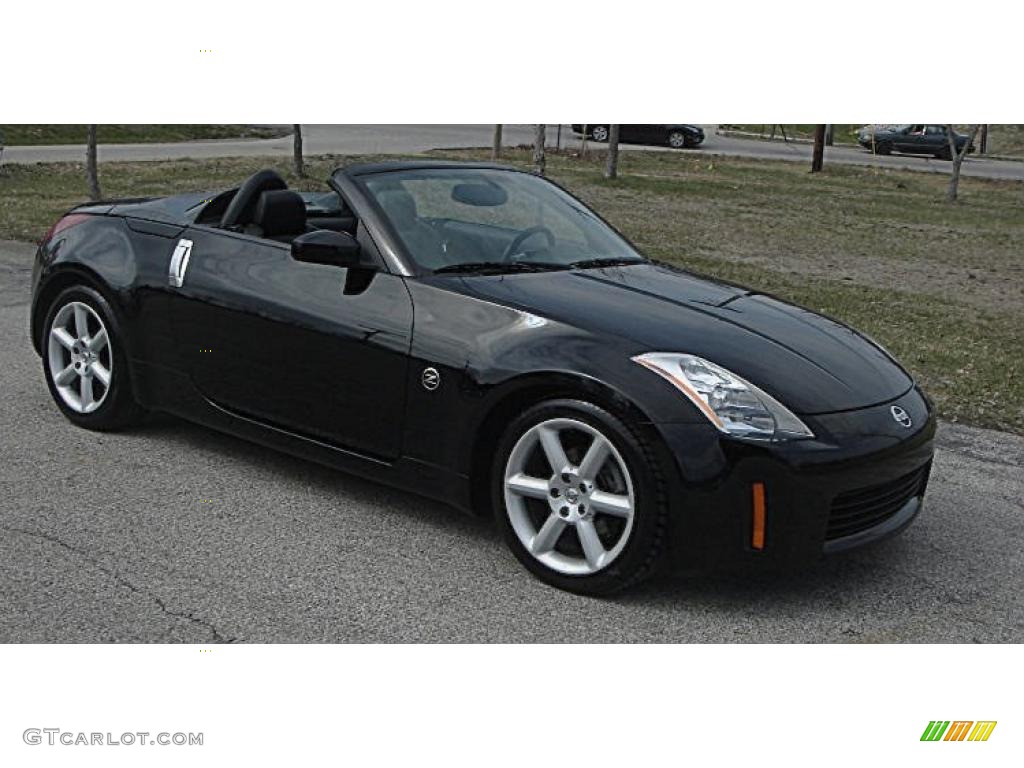 2005 350Z Touring Roadster - Super Black / Charcoal photo #1