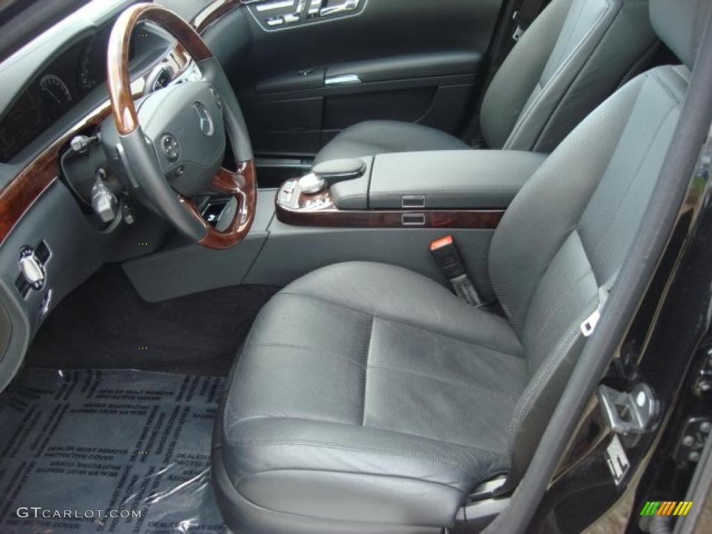 Black Interior 2009 Mercedes-Benz S 550 Sedan Photo #46856937